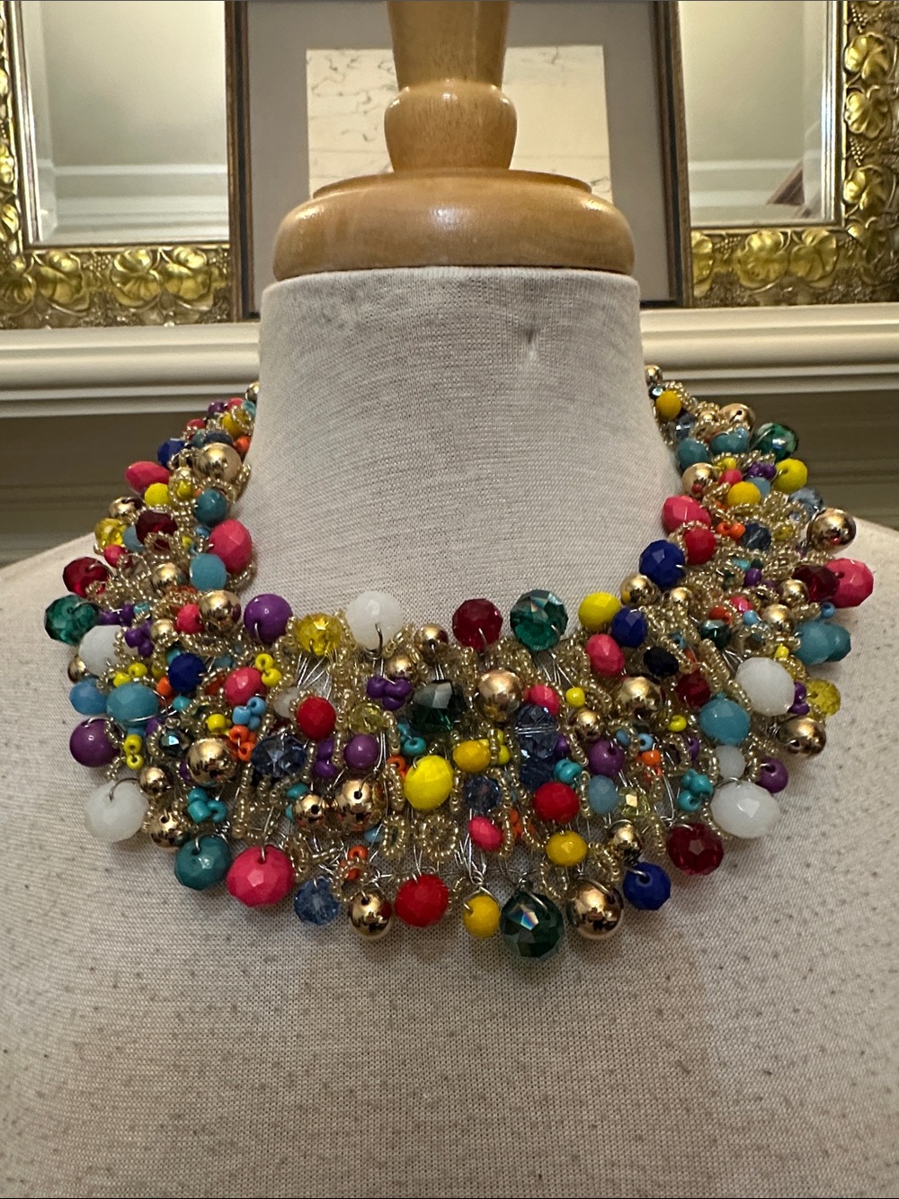 “Aldo” “Love” Colorful Beaded Collar Necklace